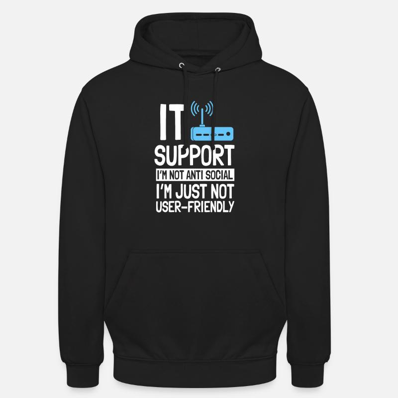 IT Support Computer Lovers - Unisex Hoodie - black
