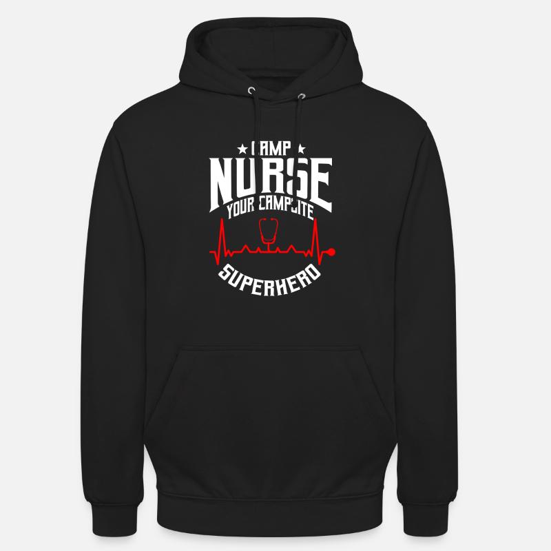 Camping Krankenschwester Superheld - Unisex Hoodie - Schwarz