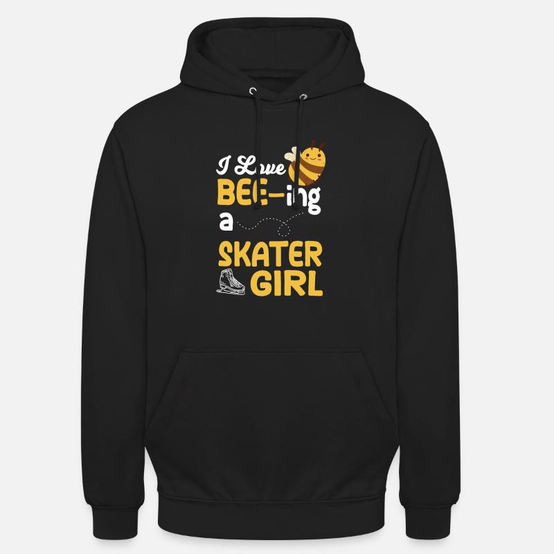 Niedliche Eislaufmädchen Eiskunstläuferin - Unisex Hoodie - Schwarz