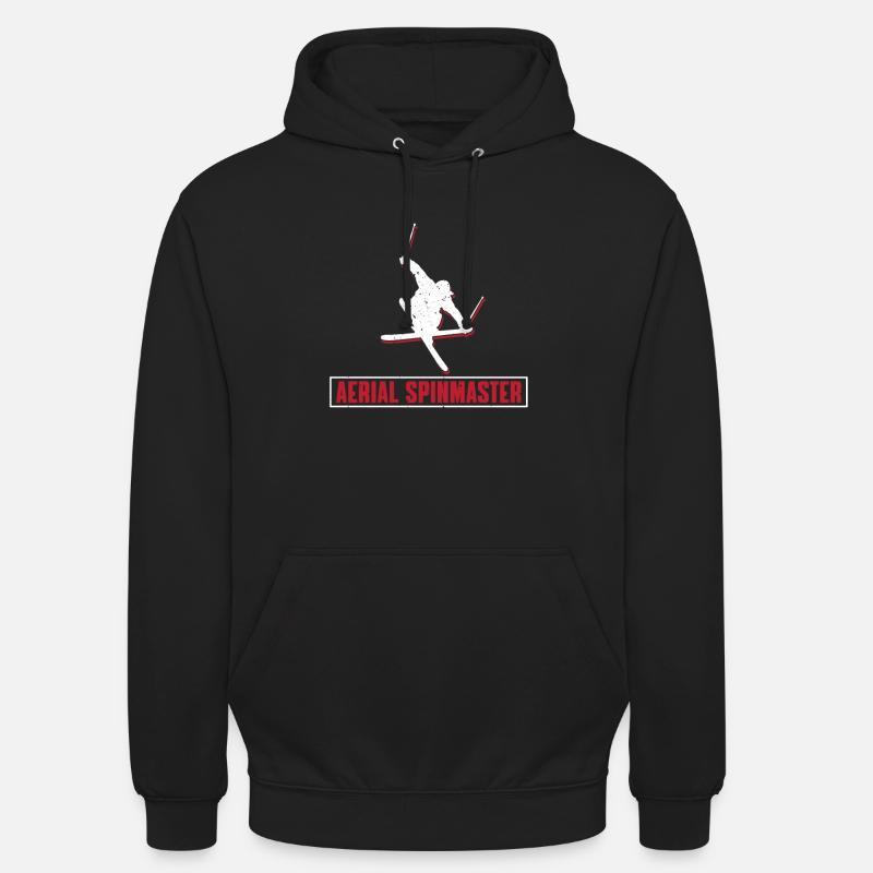 Ski acrobatique Spinmaster aérien - Sweat-shirt à capuche unisexe - noir