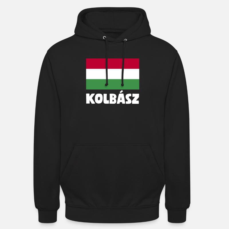 Kolbász Drapeau hongrois - Sweat-shirt à capuche unisexe - noir