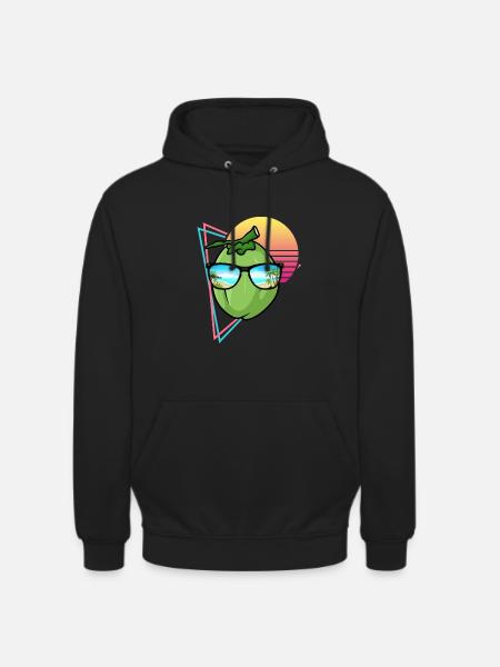 Retro Coconut Design - Unisex Hoodie - black