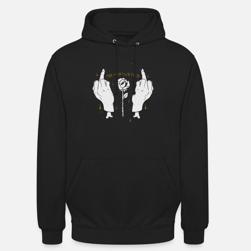 Pour vos deux visages - Sweat-shirt à capuche unisexe - noir