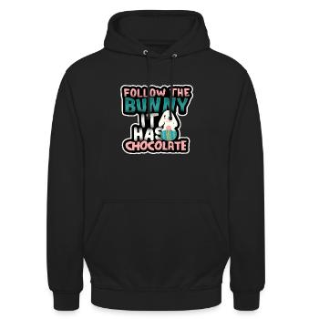 Osterhase - Unisex Hoodie - Schwarz - Vorne - Alina (178cm) & Michal (187cm)