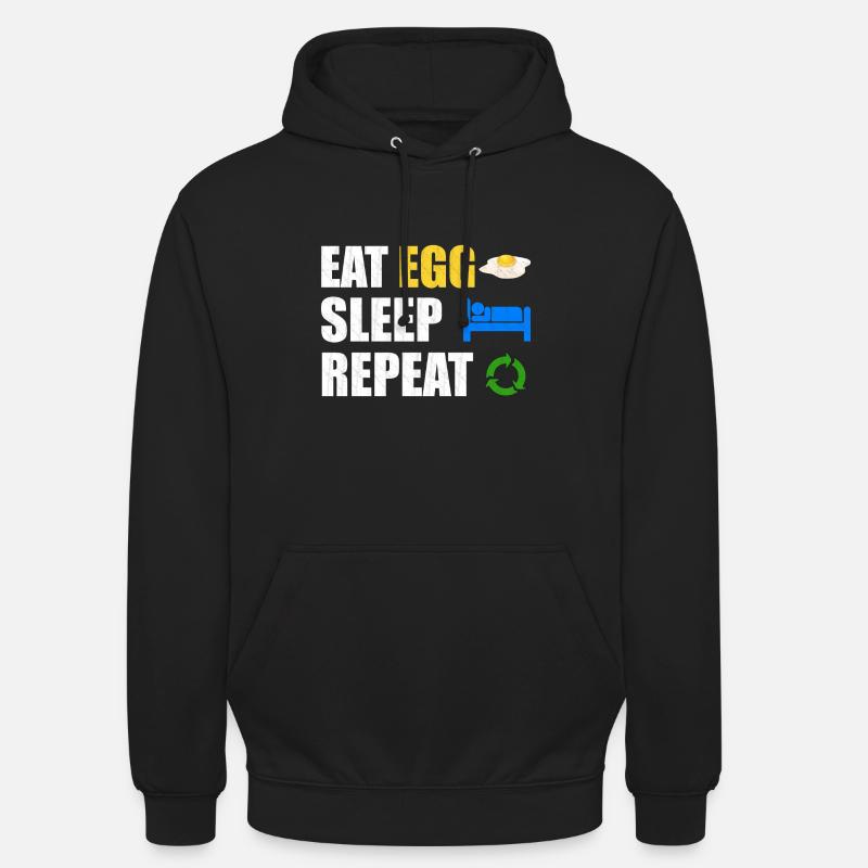 œuf - Sweat-shirt à capuche unisexe - noir