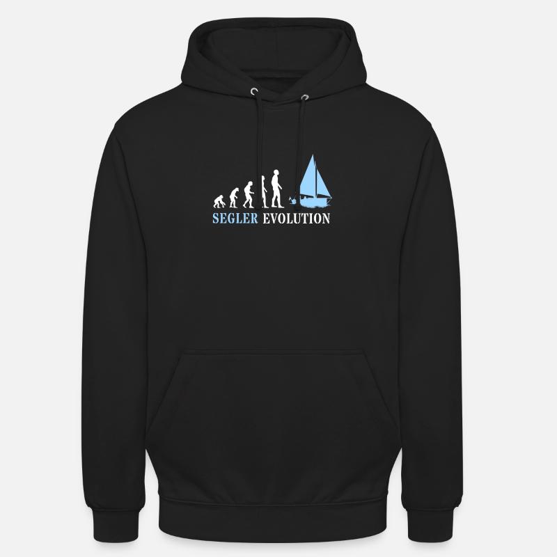 Segeln Evolution Segler Evolution - Unisex Hoodie - Schwarz