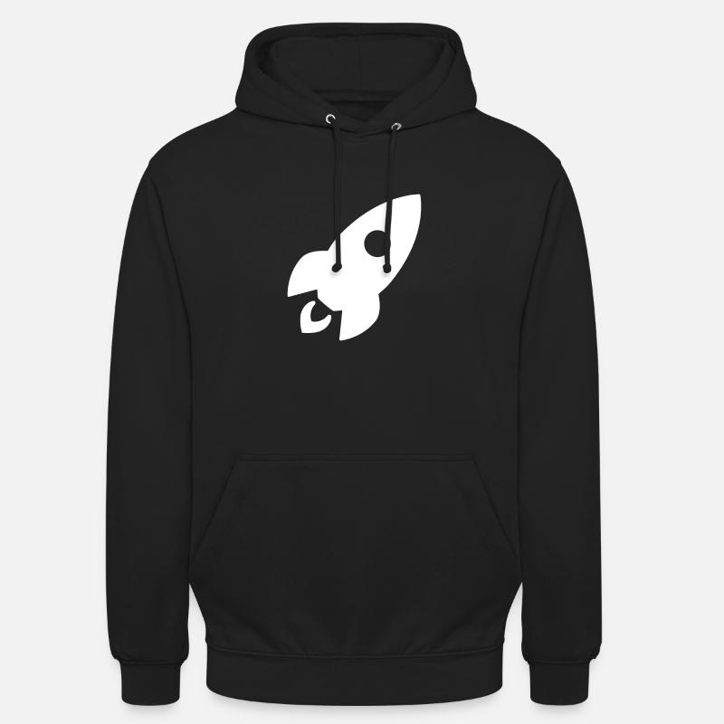 Rocket in White Gift - Unisex Hoodie - black