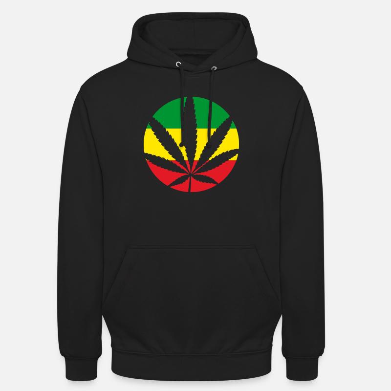 MAUVAISES HERBES RASTA - Sweat-shirt à capuche unisexe - noir