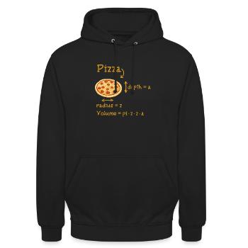 Pizza Pi Mathe Formule Cadeau - Sweat-shirt à capuche unisexe - noir - Devant - Alina (178cm) & Michal (187cm)