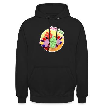 Handschuh-Hahn - Unisex Hoodie - Schwarz - Vorne - Alina (178cm) & Michal (187cm)