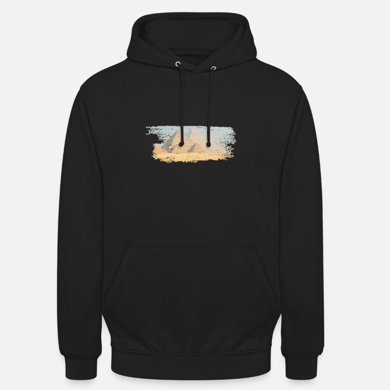Pyramides de pinceau - Sweat-shirt à capuche unisexe - noir