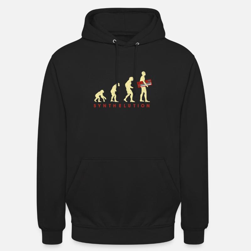 Vintage Synthesizer Evolution Synthelution - Unisex Hoodie - black