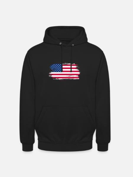 USA Flag Gift Idea - Unisex Hoodie - black
