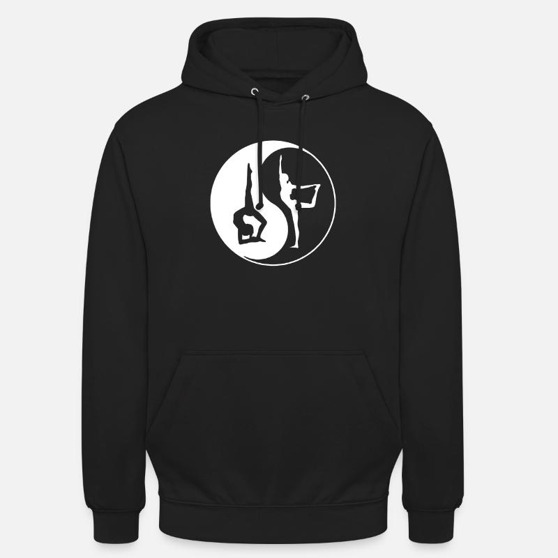 Ying Yang - Sweat-shirt à capuche unisexe - noir