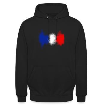 France blue white red - Unisex Hoodie - black - Front - Alina (178cm) & Michal (187cm)