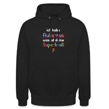 Autismus Autist - Unisex Hoodie - Schwarz - Vorne - Alina (178cm) & Michal (187cm)