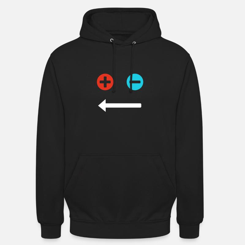 Visage plus et moins - Sweat-shirt à capuche unisexe - noir