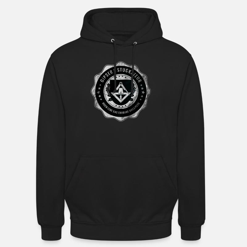 Plasterer, plasterer, craft, guild emblem - Unisex Hoodie - black