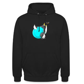 Kaiser Tacho Cyan - Unisex Hoodie - Schwarz - Vorne - Alina (178cm) & Michal (187cm)