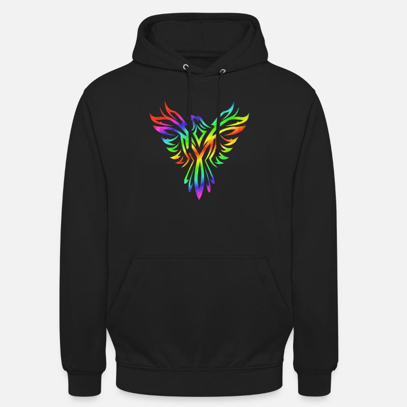 Phoenix Bogen in Himmel - Unisex Hoodie - Schwarz
