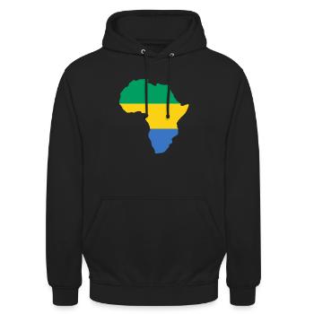 Gabon - Unisex Hoodie - black - Front - Alina (178cm) & Michal (187cm)