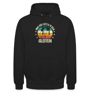 Gleitschirmfliegen Gleiten Paragleiten Gleitsegeln - Unisex Hoodie - Schwarz - Vorne - Alina (178cm) & Michal (187cm)