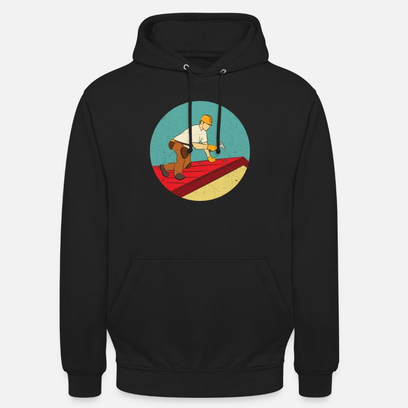 Dachdecker der einzig wahre Handwerker - Unisex Hoodie - Schwarz