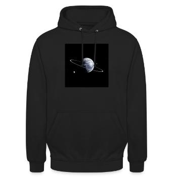 neptune 5550216 - Unisex Hoodie - black - Front - Alina (178cm) & Michal (187cm)