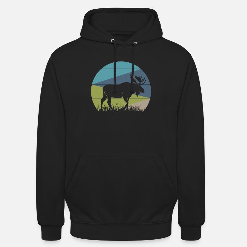 Elch - Unisex Hoodie - Schwarz