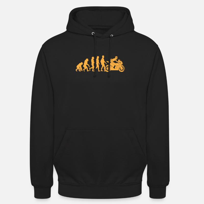 Evolution de la moto - Sweat-shirt à capuche unisexe - noir