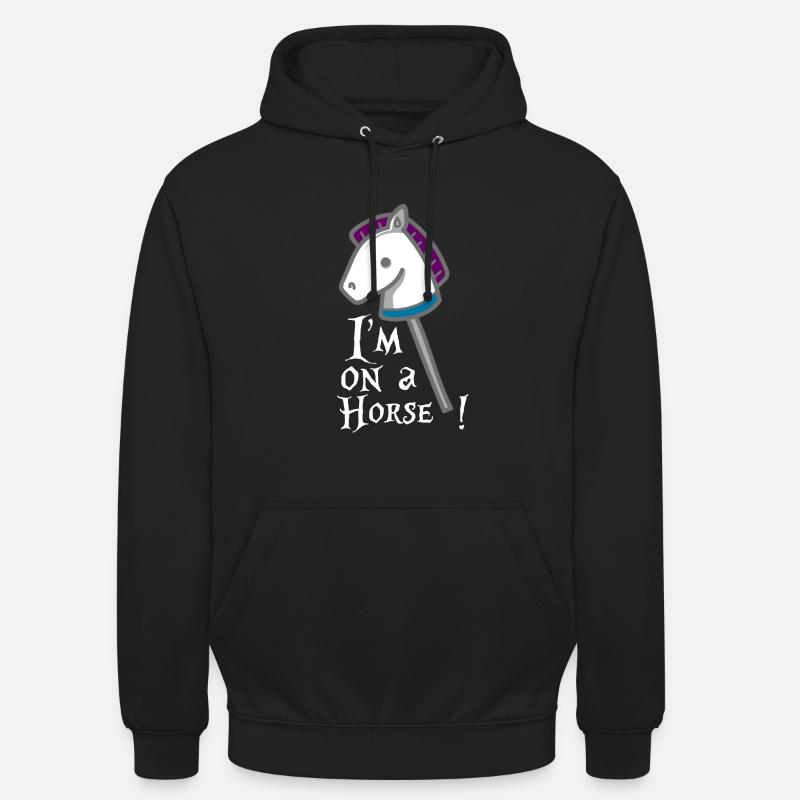 Je suis un cheval - Sweat-shirt à capuche unisexe - noir