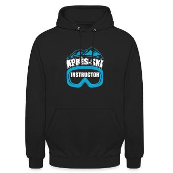 Apre Ski Instructor - Unisex Hoodie - Schwarz - Vorne - Alina (178cm) & Michal (187cm)