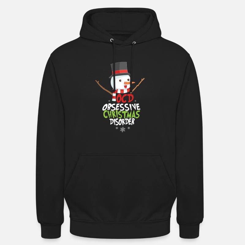 OCD: Noël - Sweat-shirt à capuche unisexe - noir