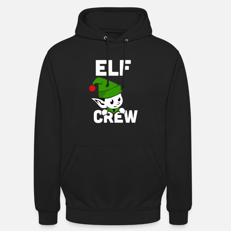 ELF CREW - Sweat-shirt à capuche unisexe - noir