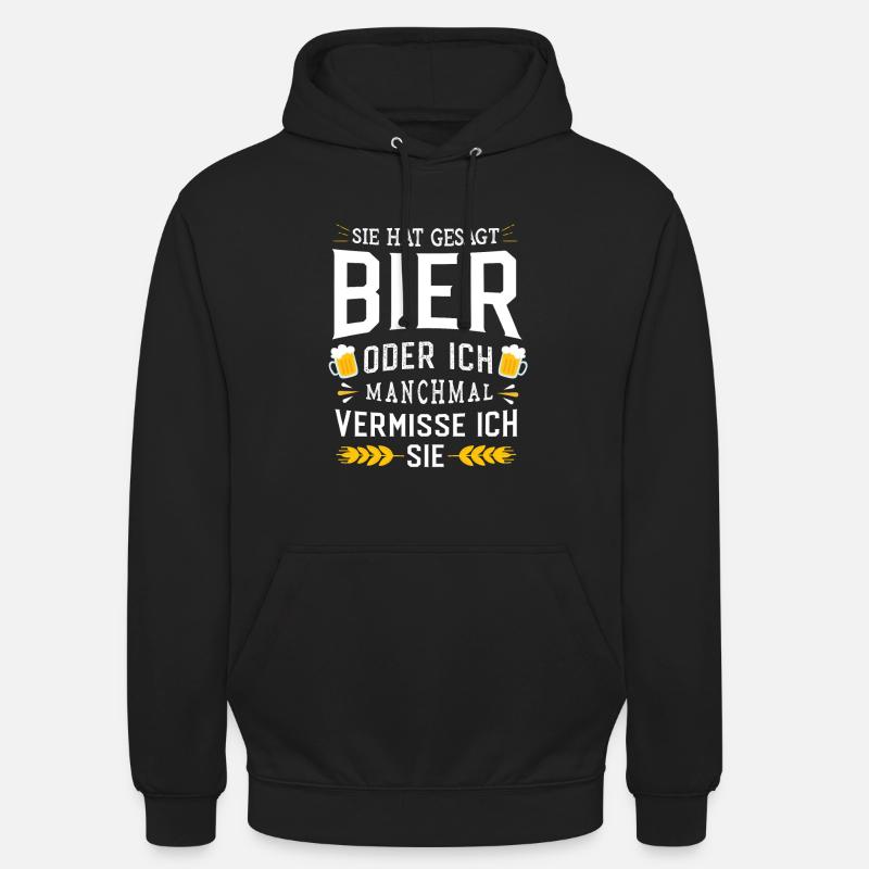 Bier oder ich - Beziehung Unisex Hoodie