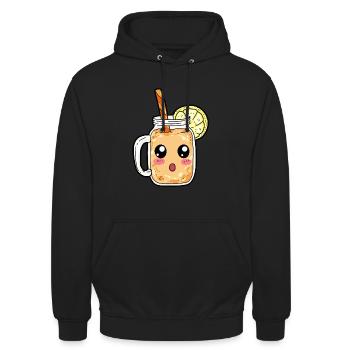 Smoothie rafraîchissement boisson boisson cadeau - Sweat-shirt à capuche unisexe - noir - Devant - Alina (178cm) & Michal (187cm)