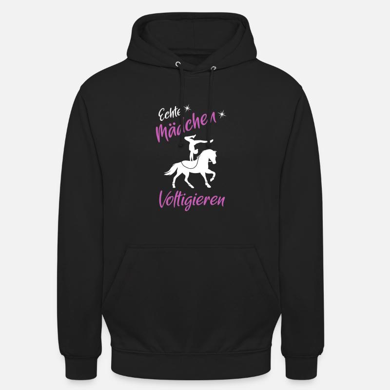 Echte Mädchen voltigieren - Unisex Hoodie - Schwarz