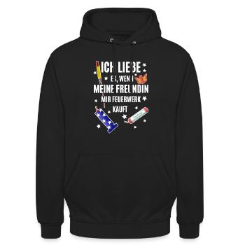 Pyro Freak - Unisex Hoodie - Schwarz - Vorne - Alina (178cm) & Michal (187cm)