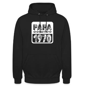 1970 1970 - Unisex Hoodie - black - Front - Alina (178cm) & Michal (187cm)
