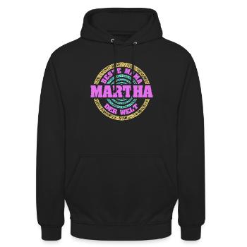 Mutter Martha - Unisex Hoodie - Schwarz - Vorne - Alina (178cm) & Michal (187cm)