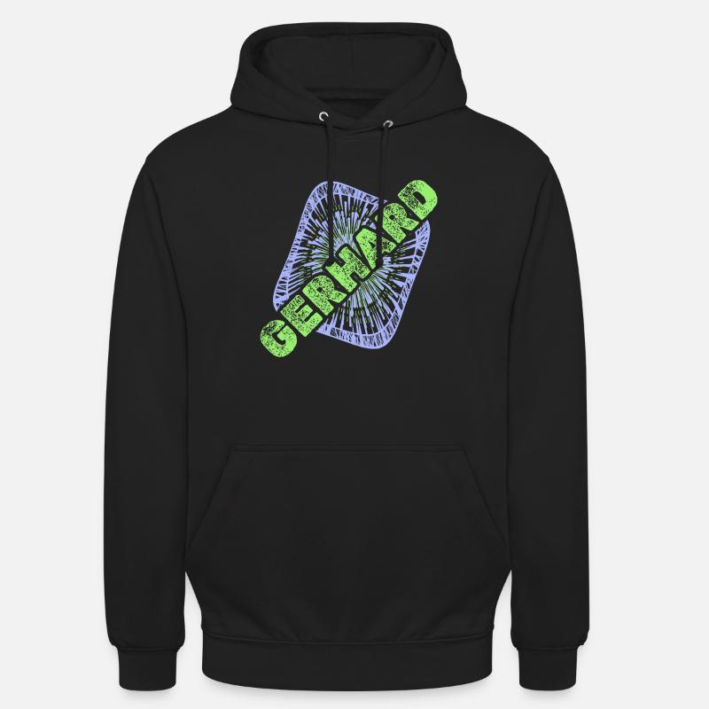 Gerhard: Gerhard - Sweat-shirt à capuche unisexe - noir