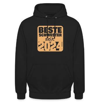2024 - Unisex Hoodie - Schwarz - Vorne - Alina (178cm) & Michal (187cm)