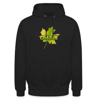 Geschenk für Collin - Unisex Hoodie - Schwarz - Vorne - Alina (178cm) & Michal (187cm)