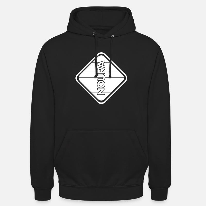 Prénom Noura - Sweat-shirt à capuche unisexe - noir