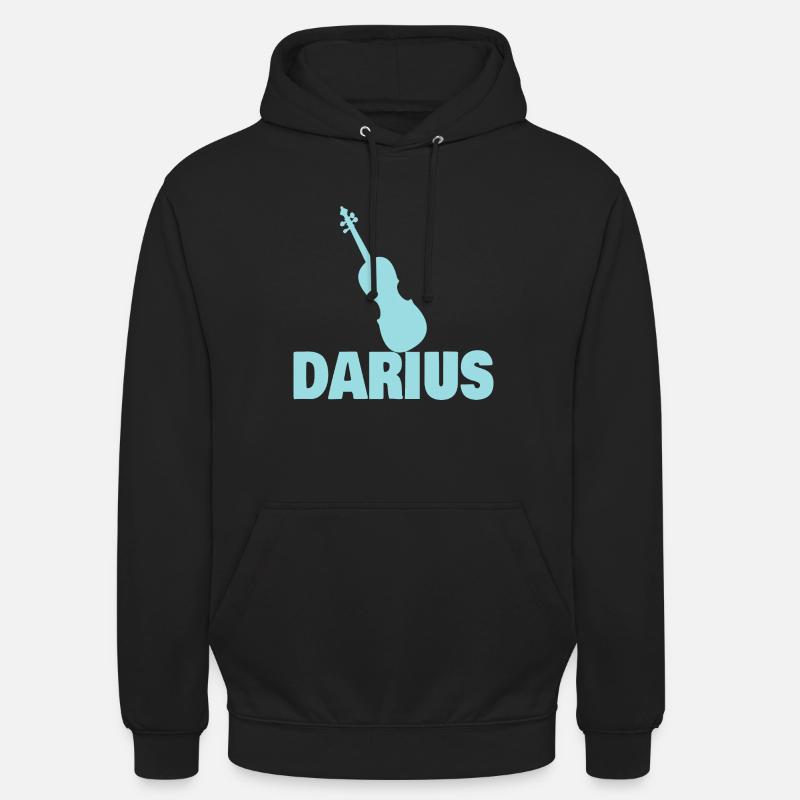 Violon Darius - Sweat-shirt à capuche unisexe - noir