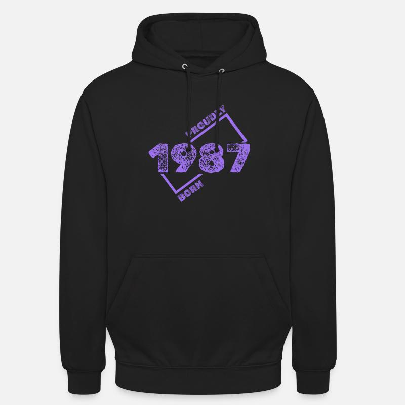 Idée cadeau 1987 - Sweat-shirt à capuche unisexe - noir
