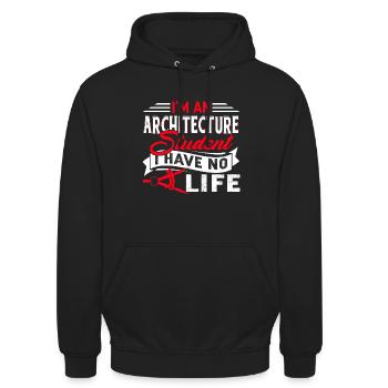 Architecture I am An Architecture - Unisex Hoodie - black - Front - Alina (178cm) & Michal (187cm)