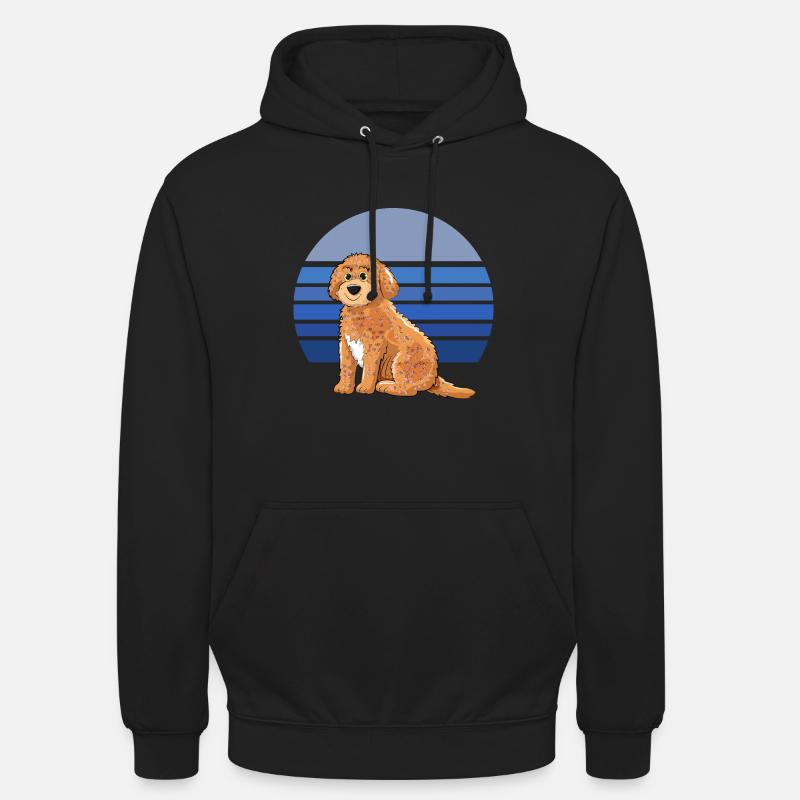 Cockapoo Retro Blue - Unisex Hoodie - black