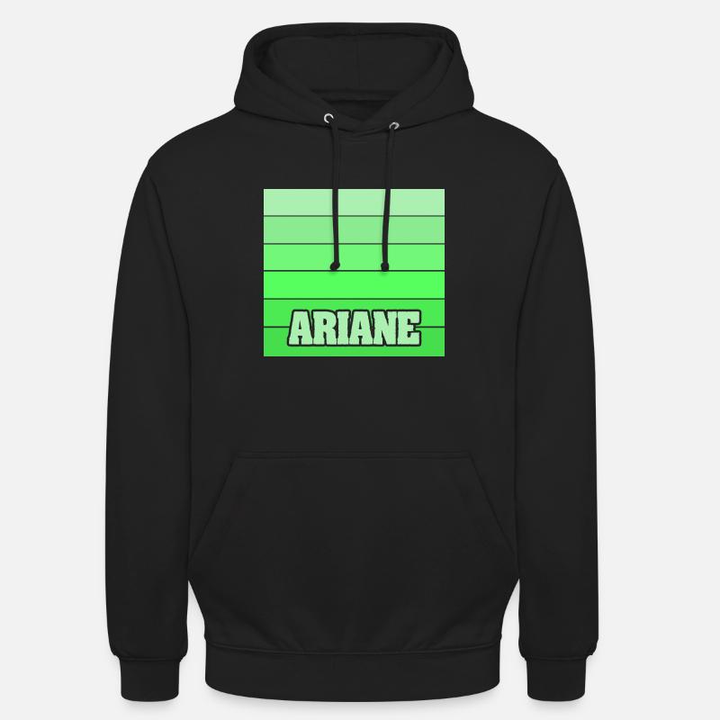 Ariane - Sweat-shirt à capuche unisexe - noir