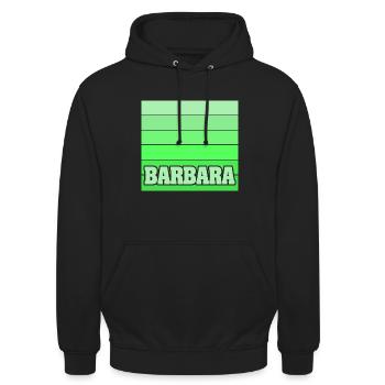 Geschenk für Barbara - Unisex Hoodie - Schwarz - Vorne - Alina (178cm) & Michal (187cm)